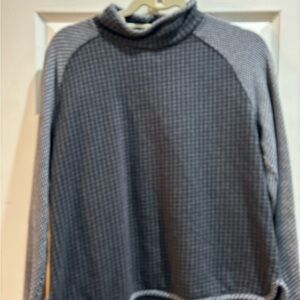 Loft Lou & Grey Textured Gray Turtleneck Sweater